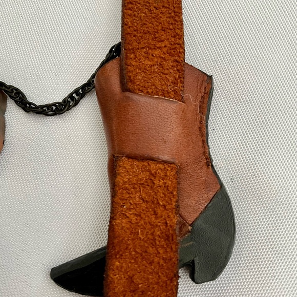 Ladies Watch - Embossed Brown Leather Boot w/ Hidden Watch Vintage - Never Used